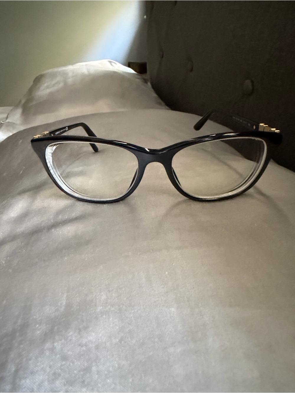 Versace Black Cat-Eye prescription Women's Glasses